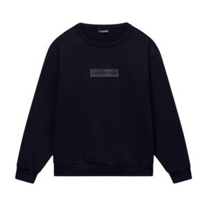 Napapijri Childrens/Kids Box Logo Crew Neck Sweatshirt / Black